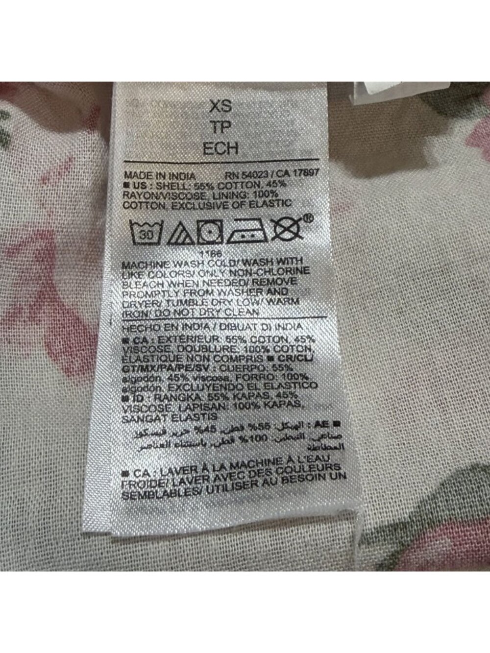 Old Navy Midi Dress XS Romantic Cottagcore Milkmaid Countryside Floral Smocked - Picture 10 of 13